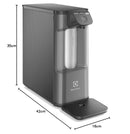 Purificador de Água Gelada Fria e Natural Elétrico Compacto Eletronico placa Electrolux Filtro refil 6 meses ou 3000l Painel Touch Bivolt Grafite PE12G