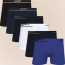 Kit 6 Cuecas Boxer Lupo Microfibra Poliamida Sem Costura Adulto Masculino