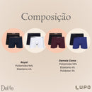 Kit 6 Cuecas Boxer Lupo Microfibra Poliamida Sem Costura Adulto Masculino