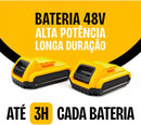 Furadeira e Parafusadeira de Impacto Sem Fio 48V com LED 2 Baterias Recarregáveis Bi-volt e Acessórios Maleta Completa para Uso Profissional e Doméstico