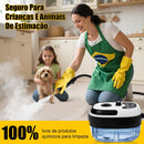 Zenkon Limpador a Vapor, Higienizador a Vapor Pressurizado de Alta Temperatura 220V, Vaporeto de Limpeza Portátil 2500W, Aquecimento Rápido em 10 Segundos, Vem com 3 Cabeças de Escova