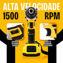 Furadeira e Parafusadeira de Impacto Sem Fio 48V com LED 2 Baterias Recarregáveis Bi-volt e Acessórios Maleta Completa para Uso Profissional e Doméstico