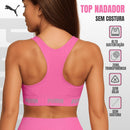 Top Academia Puma Alta Sustentação Sem Bojo Sem Costura Treino Fitness Esportivo Feminino Original.