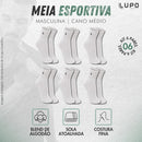 Kit 6 Pares Meias Lupo 3245 Cano Médio Algodão - Sortido